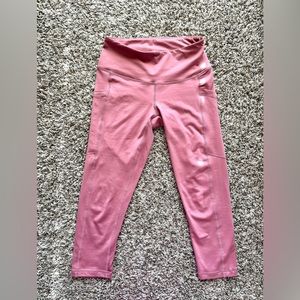 High Waist Daily Pocket Crop Leggings Purple Mesa Size S